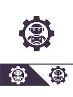 Gear Core Robotics Logo Design vector