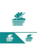 Deep Dive Masters diver logo vector