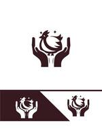 Peaceful Paws Pets In Safe Hand logo vector