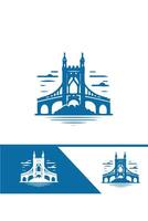 The Bridge Impact bridge logo design vector