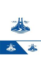 Bridge Vista bridge logo design vector