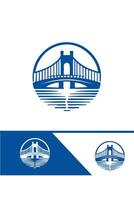 The Connection Bridge bridge logo design vector