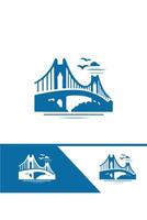 The Path Bridge bridge logo design vector