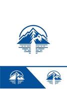 cresta puente puente logo diseño vector
