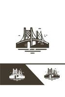 The Bridge Edge bridge logo design vector