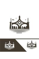 The Bridge Society bridge logo design vector