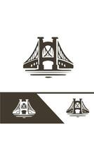 Bridge Link bridge logo design vector