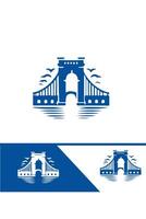 The Summit Bridge bridge logo design vector