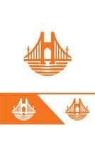 Unity Bridge bridge logo design vector