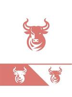 Peak Bull Ranch bull logo vector