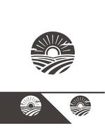Rustic Fields FARM FIELD logo vector