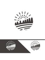 Prairie Roots FARM FIELD logo vector