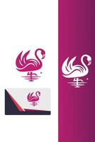 Flamingo Glow Logo Design vector