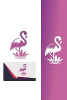 Flamingo Groove Logo Design vector