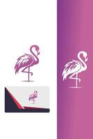 Pink Flamingo Logo vector
