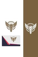Flying Piston Forge Piston Wings logo vector