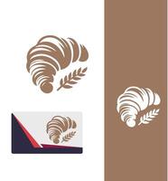 Flaky Wonders croissant logo vector