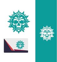Savage Skull skull logo design vector