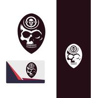 Skull Legacy skull logo design vector