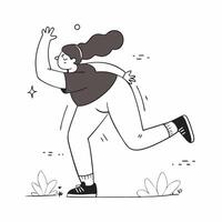 Candid Plus Size Model Exercising Outdoors concept as A candid image of a plus size model exercising outdoors perhaps jogging or stretching in a park The scene emphasizes the mode pure vector
