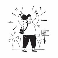 Candid Plus Size Model at a Music Festival concept as A candid shot of a plus size model enjoying a lively music festival dancing or singing along with the crowd The scene capture pure vector