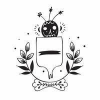 Cempas chil Flower and Sugar Skull Border with Copy Space concept as A border frame featuring a cempas chil flower on the left and a sugar skull on the right with ample space for t pure vector
