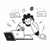 Candid Plus Size Model Working on a Laptop concept as A candid image of a plus size model focused on work while using a laptop at home or in a Cafe The scene highlights productivi pure vector