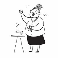 Flat Candid Plus Size Model Laughing in a Cafe concept as A candid shot of a plus size model enjoying a genuine laugh while sitting in a cozy Cafe The scene captures the natural j pure vector