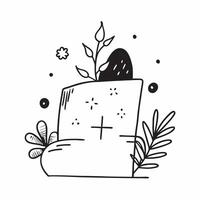 Flat Cempas chil Flower and Cross Border with Copy Space concept as A border frame featuring a cempas chil flower on the top left and a cross on the bottom right with ample copy sp pure vector