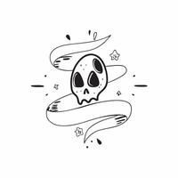 Flat Glowing Sugar Skull with Digital Light Trails concept as A digital artwork showcasing a glowing sugar skull surrounded by flowing light trails set against an abstract backgrou pure vector