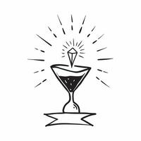 Abstract cocktail glass forming a sunburst with Bright Breezy text concept as A lively design where an abstract cocktail glass creates a sunburst effect paired with the te Cleans vector