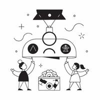 Abstract Digital Art of Festive Reunion concept as A digital abstract scene of a family reunion during the Mid Autumn Festival with glowing elements and symbolic shapes representin Cleans Set 3 vector