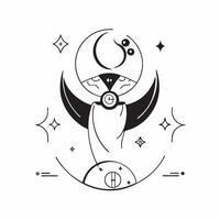 Abstract Digital Art of Moon Goddess concept as A glowing abstract representation of the Moon Goddess a symbolic figure in the Mid Autumn Festival surrounded by luminous shapes and Cleans Set 3 vector
