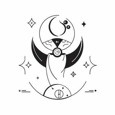 Abstract Digital Art of Moon Goddess concept as A glowing abstract representation of the Moon Goddess a symbolic figure in the Mid Autumn Festival surrounded by luminous shapes and Cleans Set 3