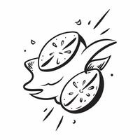 Abstract lemon slices forming a refreshing breeze with Zingy Bright text concept as A zesty illustration with abstract lemon slices arranged to create the illusion of a re Cleans vector