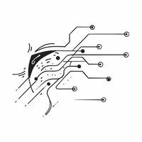 Abstract glowing neural network with dynamic data flow concept as A glowing abstract digital art representation of a neural network with data flowing dynamically through it The de Cleans vector