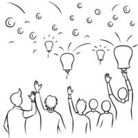 Abstract Mid Autumn Lantern Release concept as An abstract digital art scene of people releasing glowing lanterns into the sky surrounded by vibrant colors and swirling lights symb Cleans vector
