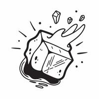 Abstract ice cube pattern forming a cool splash with Chilled Perfection text concept as A crisp illustration featuring abstract ice cube patterns that form a cool splash wit Cleans vector