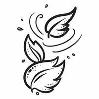 Abstract mint leaves forming a swirling breeze with Cool Fresh text concept as A fresh design where abstract mint leaves form a swirling breeze complemented by the text Co Cleans vector