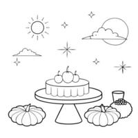 Abstract Mid Autumn Festival Feast concept as A digital art scene of a glowing abstract feast with symbolic Mid Autumn foods like mooncakes and fruits set on a luminous table Came Cleans vector