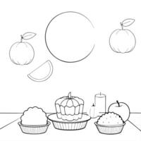 Abstract Mid Autumn Festival Feast concept as A digital art scene of a glowing abstract feast with symbolic Mid Autumn foods like mooncakes and fruits set on a luminous table Came Cleans Set 2 vector