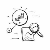 Abstract pie chart and magnifying glass with Data Analysis text concept as A sleek illustration featuring an abstract pie chart and magnifying glass with the text Data Analy Cleans vector
