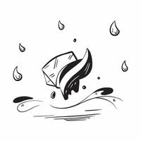 Abstract Raindrops with Floating Ripples and Copy Space concept as Raindrops float gently in mid air with ripples forming around them creating an abstract nature timelapse The lef Cleans Set 3 vector