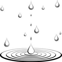 Abstract Raindrops with Floating Ripples and Copy Space concept as Raindrops float gently in mid air with ripples forming around them creating an abstract nature timelapse The lef Cleans Set 2 vector