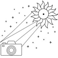 Abstract Sunbeam with Floating Dust and Copy Space concept as A single sunbeam pierces through floating dust particles in mid air creating an abstract nature timelapse The left ar Cleans vector