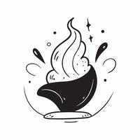 Abstract tea steam forming a calming wave with Calm Cozy text concept as A tranquil illustration featuring abstract tea steam forming a calming wave with the text Calm C Cleans vector