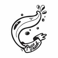 Abstract water droplets forming a refreshing splash with Pure Fresh text concept as A crisp illustration featuring abstract water droplets that form a refreshing splash wi Cleans vector