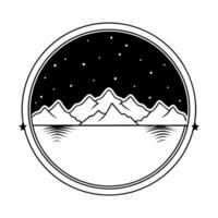 Aurora Borealis and Snowy Mountains Border Frame with Copy Space concept as A border frame with the Aurora Borealis and snowy mountains at opposite ends offering generous copy spac Cleans vector