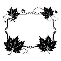 Autumn Leaves and Mist Border Frame with Copy Space concept as A border frame with autumn leaves and mist on opposite sides offering generous copy space in the center Autumns Whis Cleans Set 2 vector