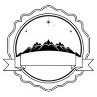 Aurora Borealis and Snowy Mountains Border Frame with Copy Space concept as A border frame with the Aurora Borealis and snowy mountains at opposite ends offering generous copy spac Cleans Set 2 vector